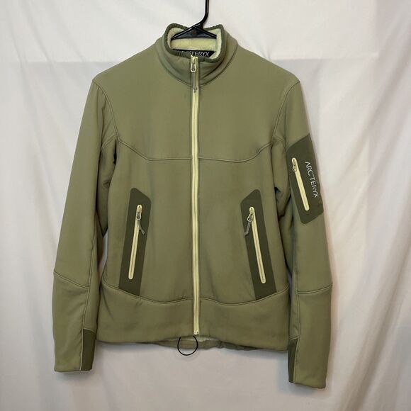 ARC'TERYX HYLLUS HOODY JACKET POLARTEC POWER SHIELD HIGH LOFT WOMENS M *Stains* - Picture 1 of 10